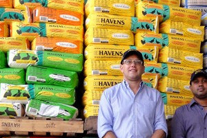 Havens employees with product